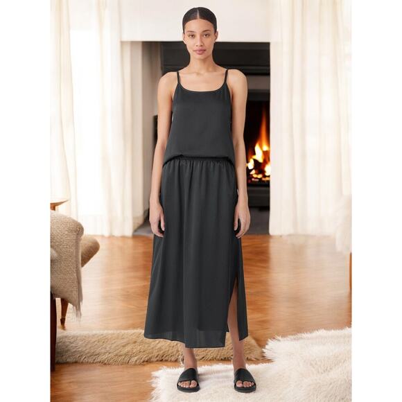 Eileen Fisher Dresses & Skirts - NWT - Eileen Fisher Graphite Hammered Silk Cotton A-Line Skirt Size: XL